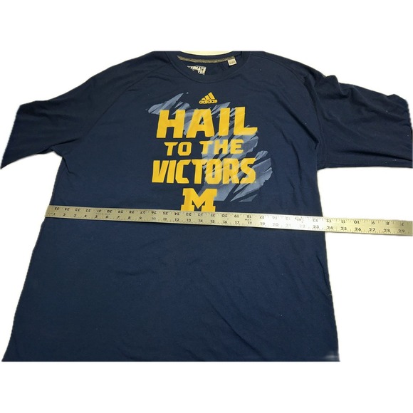 MICHIGAN WOLVERINES ADIDAS CLIMALITE ULTIMATE PERFORMANCE LONGSLEEVE SHIRT MEN'S - Picture 5 of 5